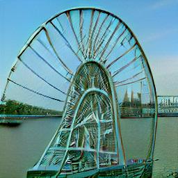 generated: a view of the Milllenium Wheel from the Thames #6